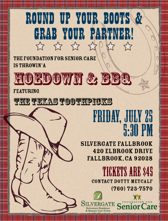 Silvergate Fallbrook hosts the Foundation for Senior Care's Hoedown and BBQ