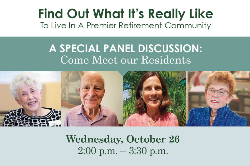 A Special Panel Discussion: Come Meet Our Residents
